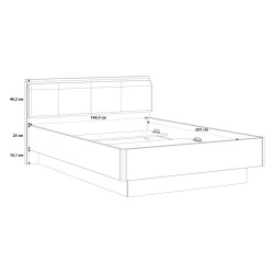 Łóżko młodzieżowe 140 cm RDNL242-N41 Meble Forte