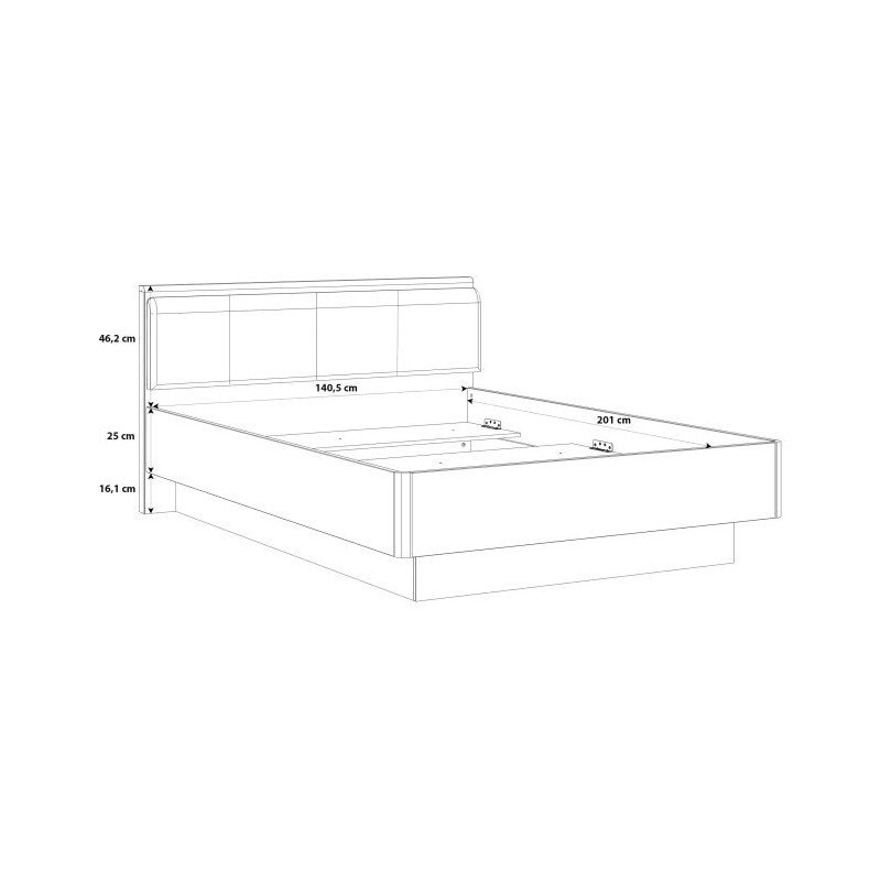 Łóżko młodzieżowe 140 cm RDNL242-N41 Meble Forte