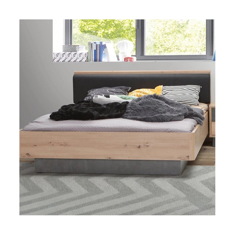 Łóżko młodzieżowe 140 cm Dąb Artisan/Beton  RDNL242-C772 Meble Forte