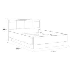 Łóżko młodzieżowe RAVEN 140x200 – styl loft, Domowanie