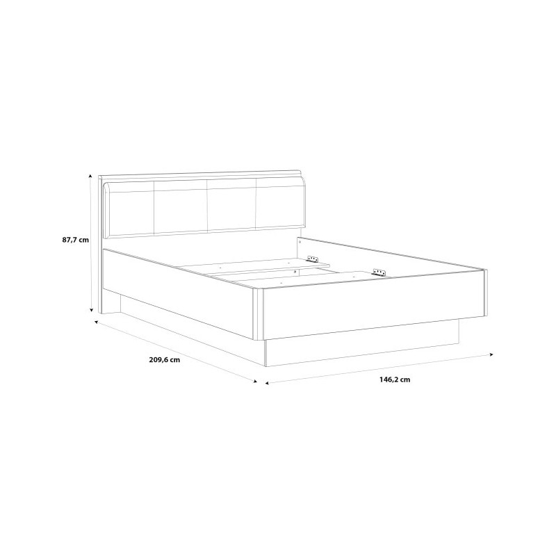 Łóżko młodzieżowe RAVEN 140x200 – styl loft, Domowanie