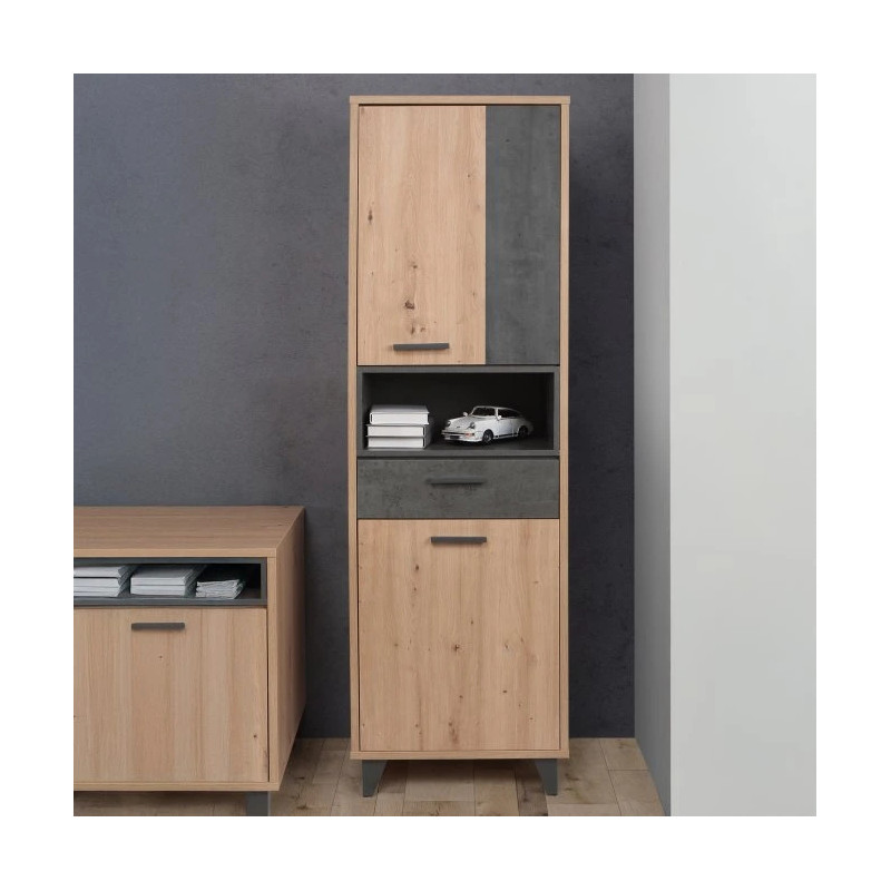 Regał młodzieżowy Dąb Artisan/Beton RVXS715-C772 Meble Forte