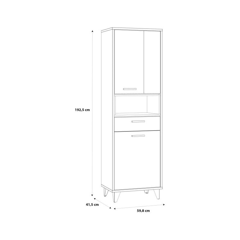 Regał młodzieżowy Dąb Artisan/Beton RVXS715-C772 Meble Forte