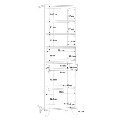 Regał młodzieżowy Dąb Artisan/Beton RVXS715-C772 Meble Forte