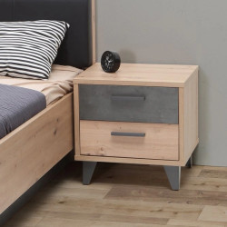 Szafka nocna RVXK021-C772 Dąb Artisan / Beton Meble Forte
