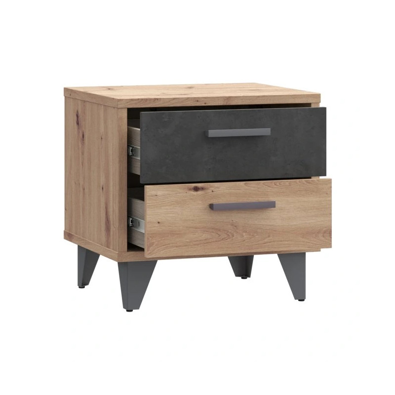 Szafka nocna RVXK021-C772 Dąb Artisan / Beton Meble Forte