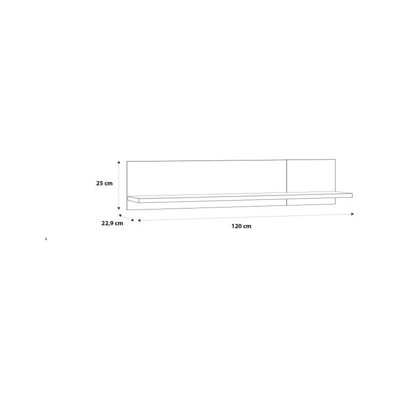 Półka wisząca RVXB01-C772 Dąb Artisan / Beton Meble Forte