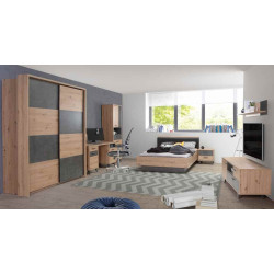 Łóżko młodzieżowe RAVEN 140x200 – styl loft, Domowanie