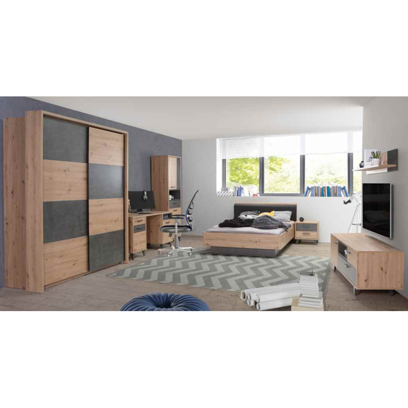 Łóżko młodzieżowe RAVEN 140x200 – styl loft, Domowanie