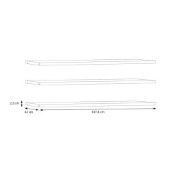 Półki do szafy Savona WNND92 Meble Forte – zestaw 3 szt.