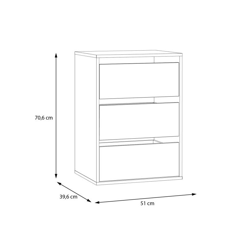 Kontenerek do szafy Savona TWTK23 Meble Forte szary