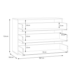 Kontenerek do szafy Savona TWTK24 Meble Forte szary