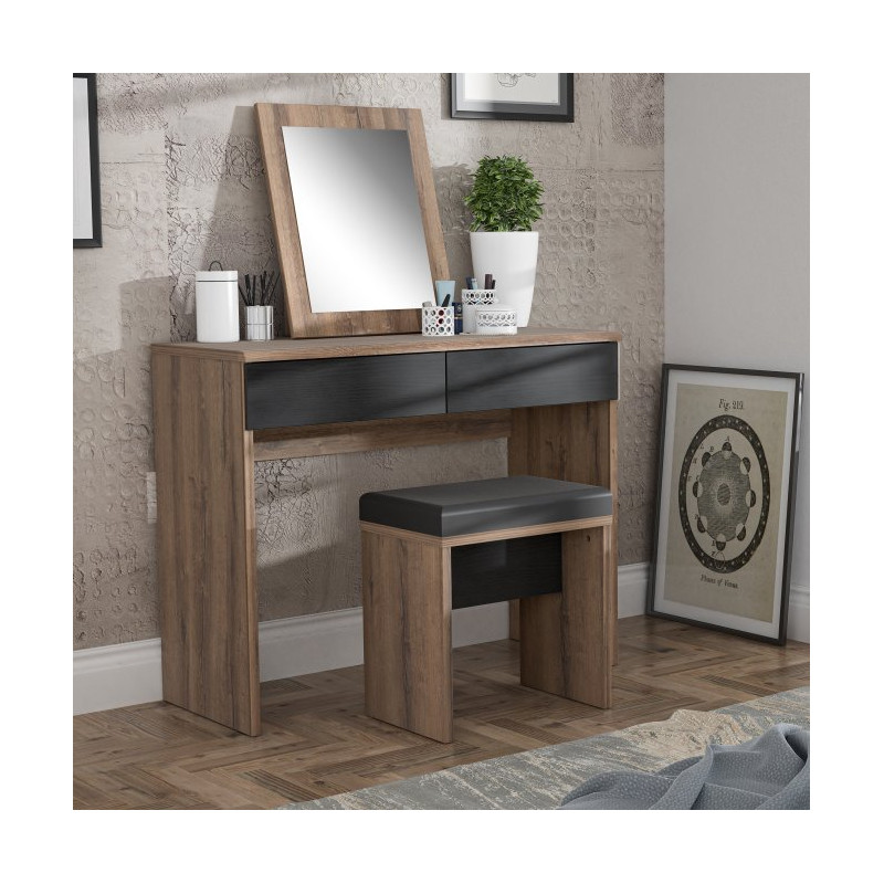 Toaletka z lustrem i siedziskiem BELLEVUE Meble Forte