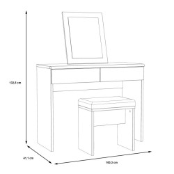 Toaletka z lustrem i siedziskiem BELLEVUE Meble Forte