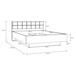 Łóżko z pojemnikiem 160x200 BDNL1162 Meble Forte