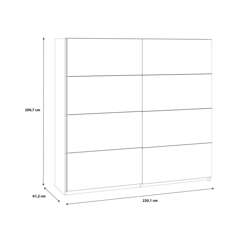 Szafa ubraniowa 220 cm Bellevue RMRS924E1 Meble Forte