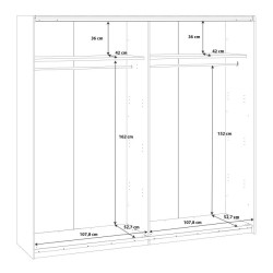 Szafa ubraniowa 220 cm Bellevue RMRS924E1 Meble Forte