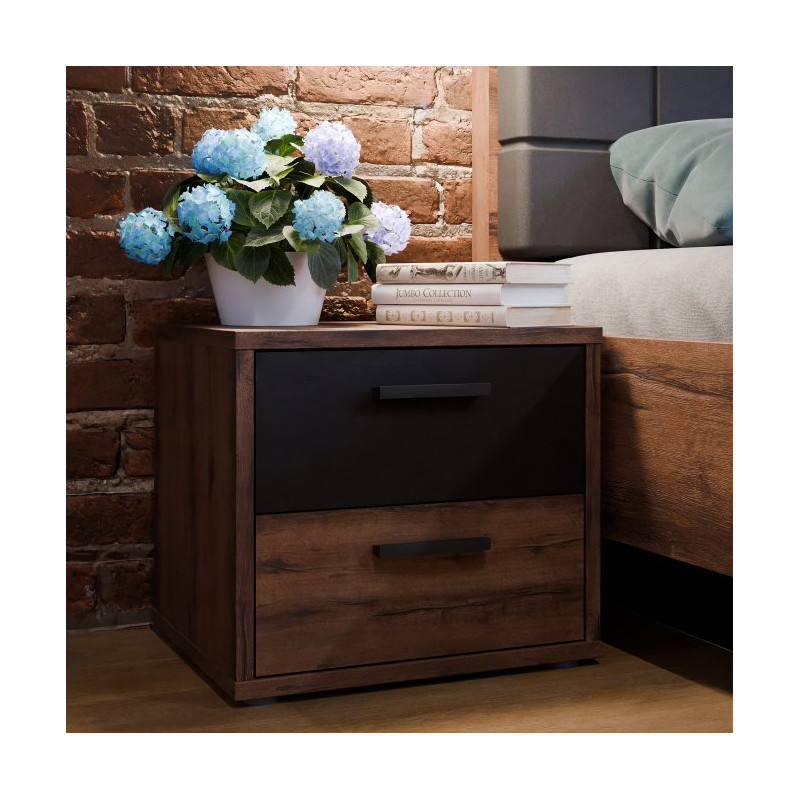 Szafka nocna z szufladami Bellevue BLQK014 Meble Forte