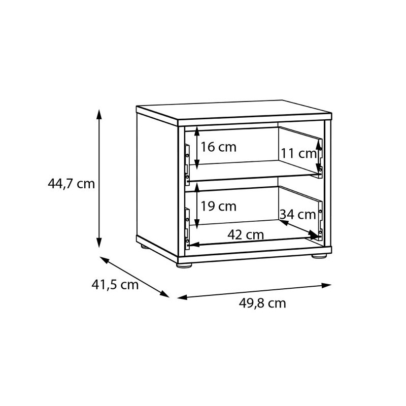 Szafka nocna z szufladami Bellevue BLQK014 Meble Forte