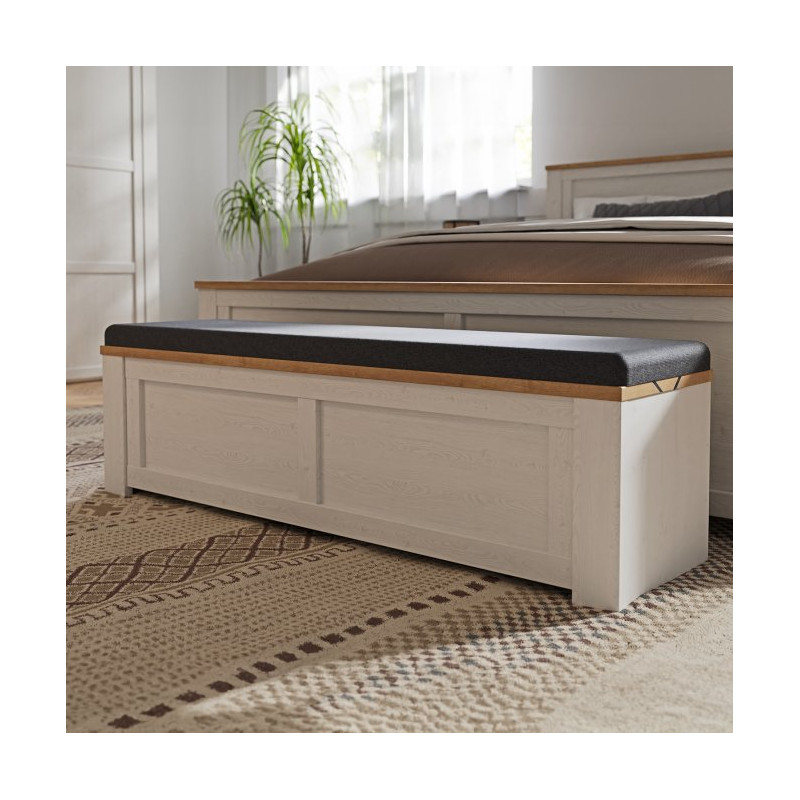 Ławeczka tapicerowana Chisbury BHLD011 biały - Meble Forte