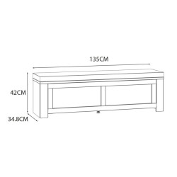 Ławeczka tapicerowana Chisbury BHLD011 biały - Meble Forte