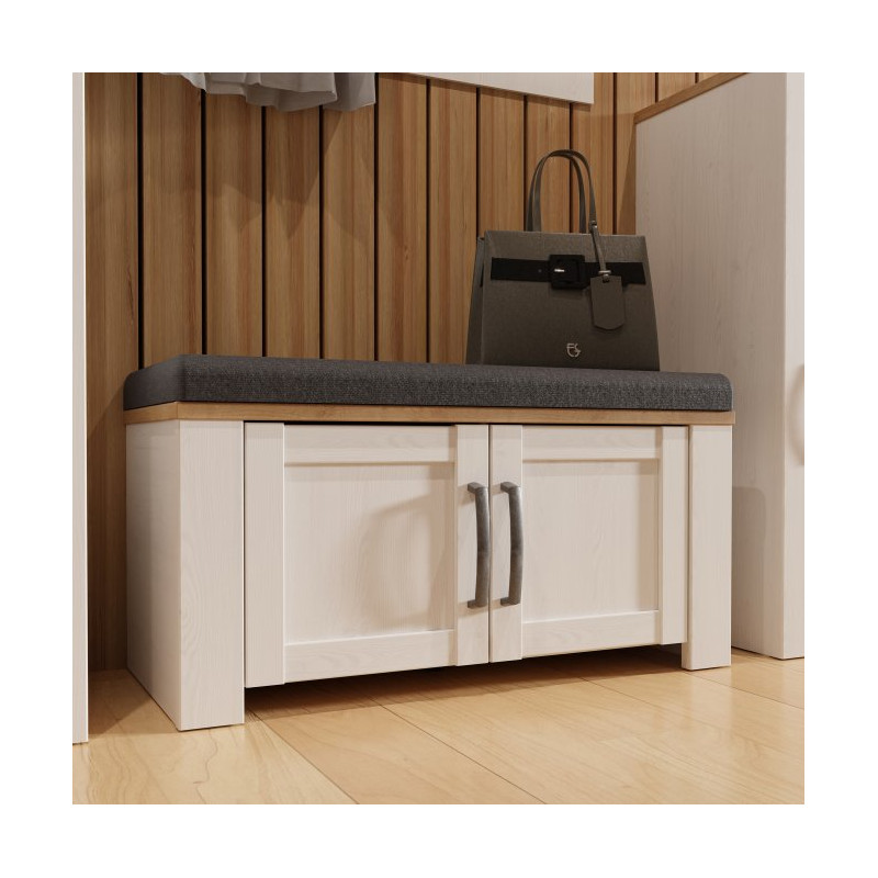 Ławeczka tapicerowana Chisbury BHLD021 Meble Forte biały