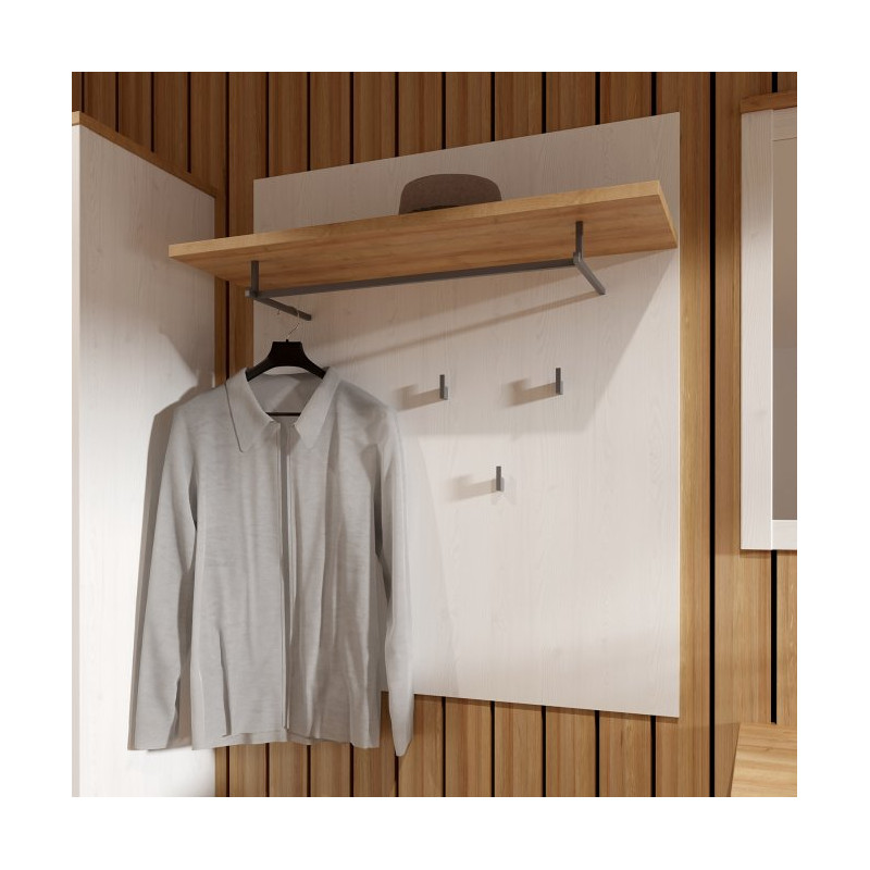 Wieszak ścienny Chisbury BHLD202 Meble Forte biały - domowanie.pl