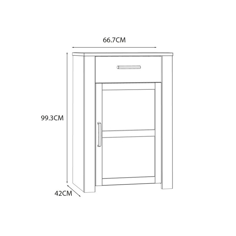 Szafka na buty 70 cm z szufladami Chisbury BHLD211 Meble Forte