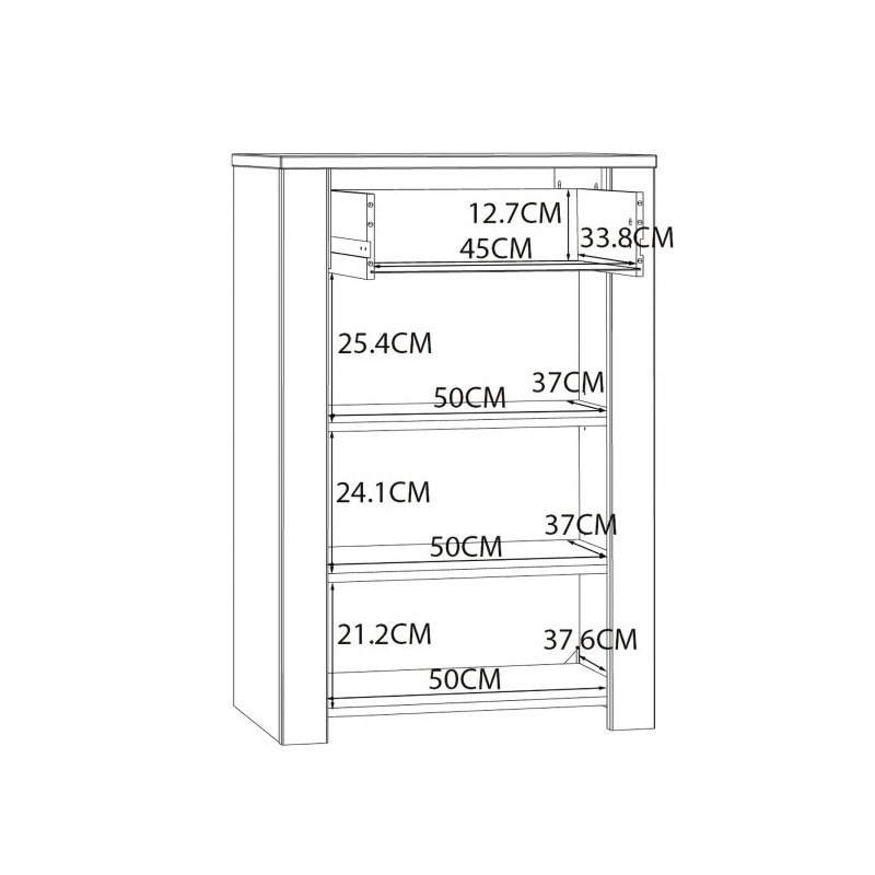 Szafka na buty 70 cm z szufladami Chisbury BHLD211 Meble Forte