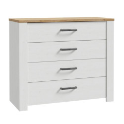 Komoda Chisbury z szufladami biały – Meble Forte | domowanie.pl