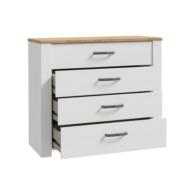 Komoda Chisbury z szufladami biały – Meble Forte | domowanie.pl