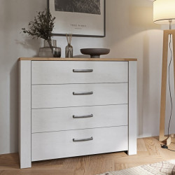 Komoda Chisbury z szufladami biały – Meble Forte | domowanie.pl