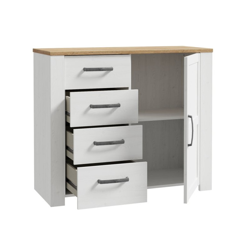 Komoda Chisbury z szufladami biały – Meble Forte | domowanie.pl