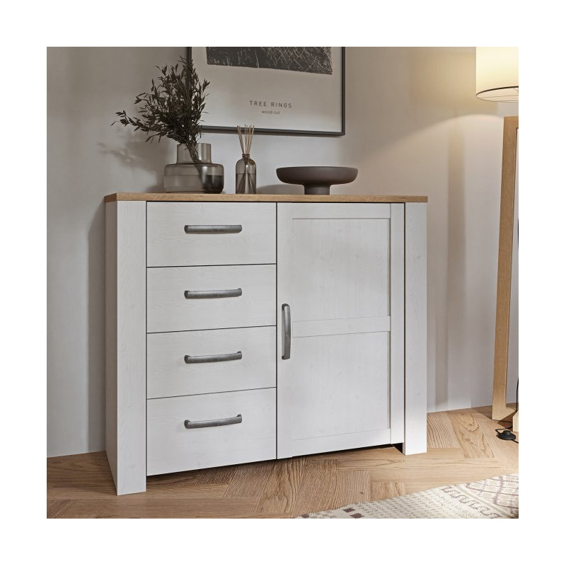 Komoda Chisbury z szufladami biały – Meble Forte | domowanie.pl