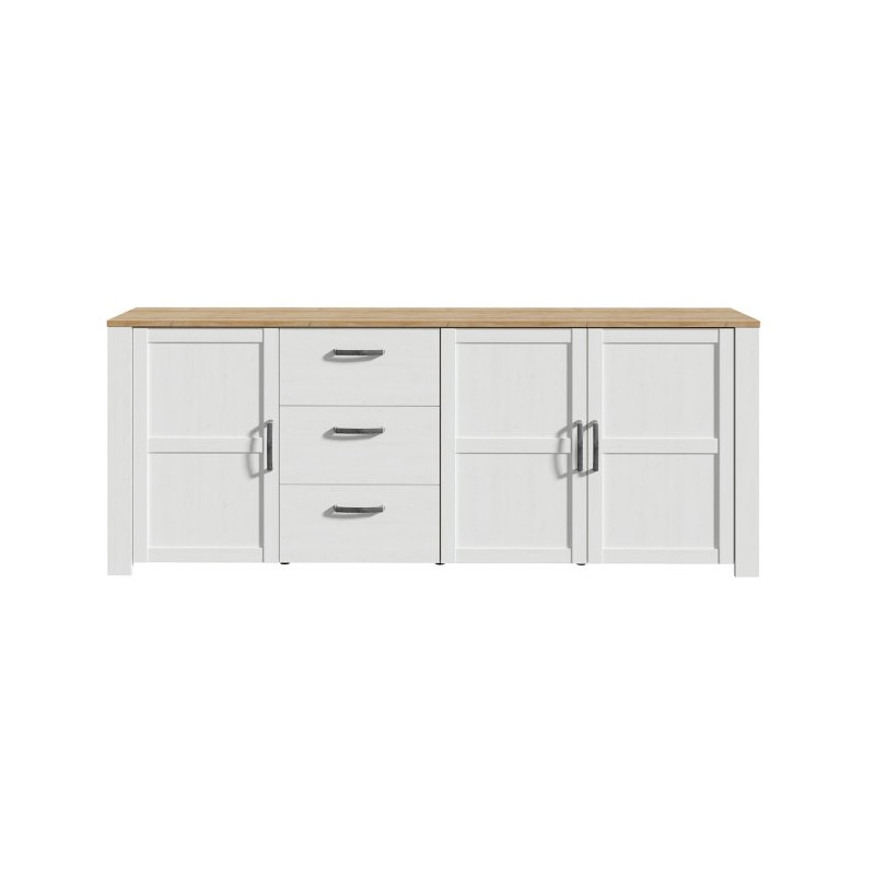 Szeroka komoda 220 cm Chisbury BHLK241R biały – Meble Forte