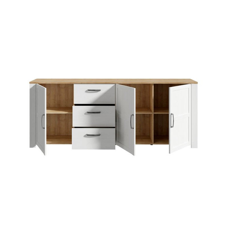 Szeroka komoda 220 cm Chisbury BHLK241R biały – Meble Forte