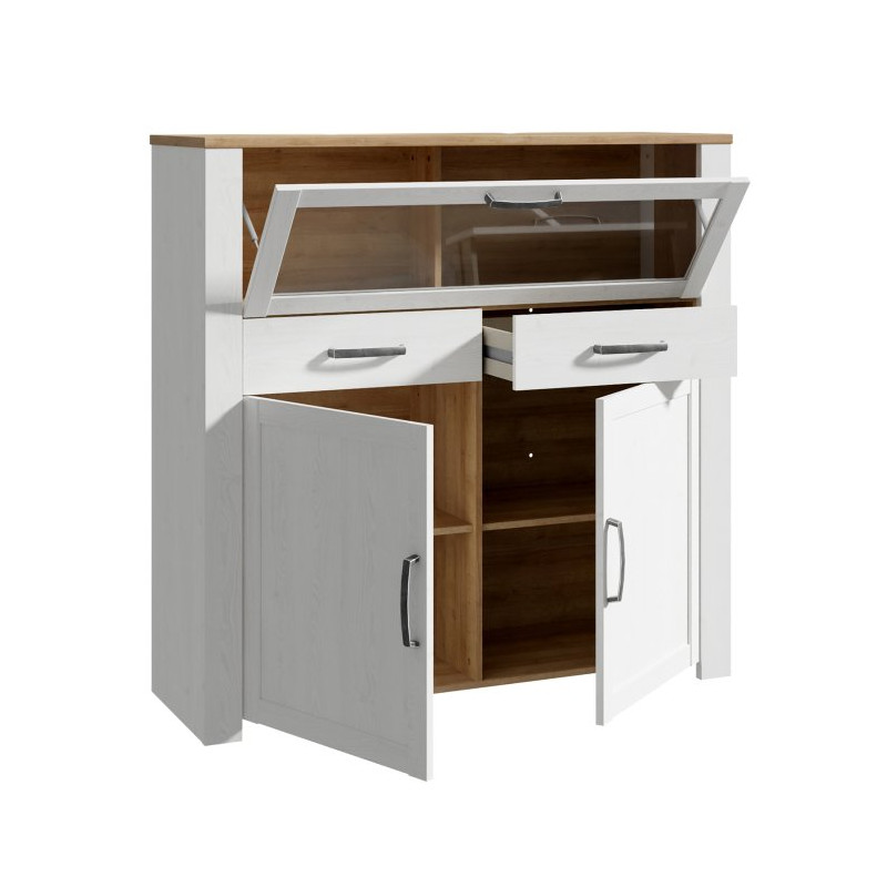 Witryna CHISBURY 130 cm z szufladami – Meble Forte