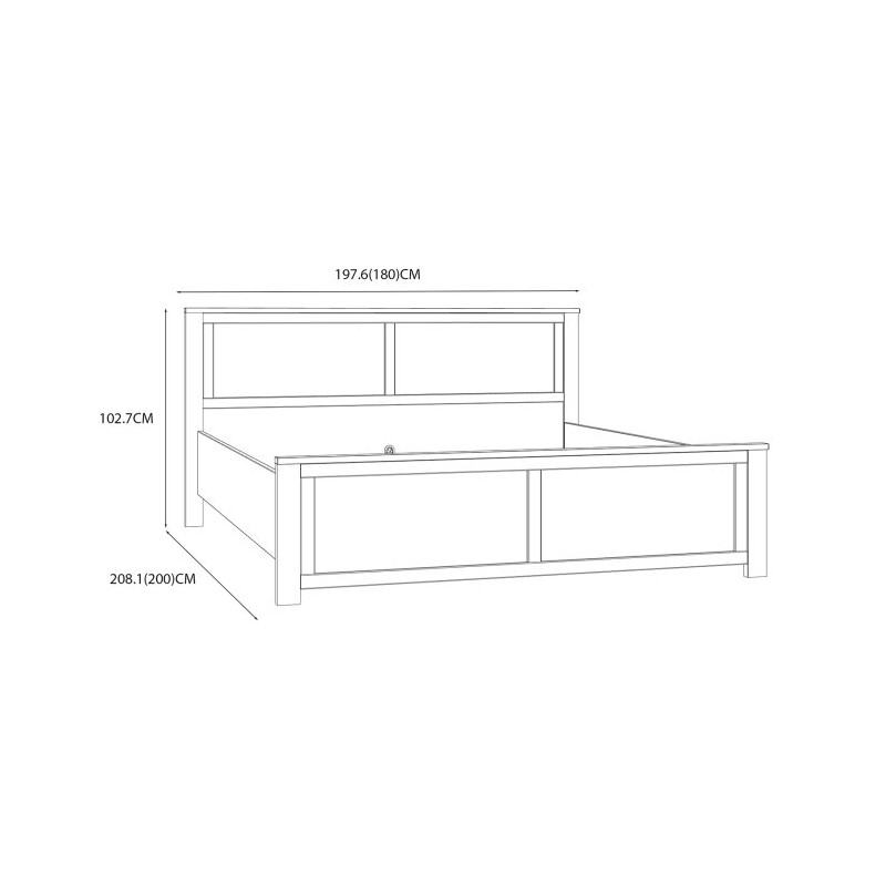 Łóżko dwuosobowe CHISBURY 180x200 cm BHLL2182 - Meble Forte