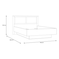 Łóżko z pojemnikiem CHISBURY 140x200 cm BHLL3142 - Meble Forte