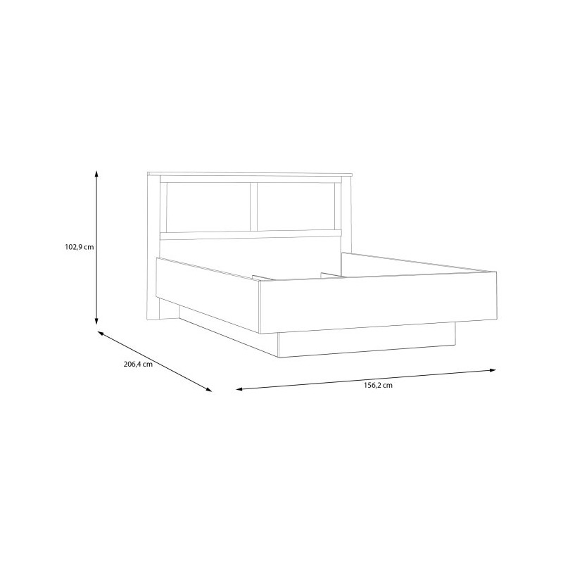 Łóżko z pojemnikiem CHISBURY 140x200 cm BHLL3142 - Meble Forte