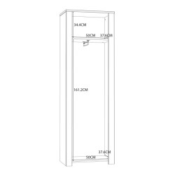 Szafa do przedpokoju CHISBURY 70 cm – Meble Forte