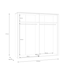Szafa z lustrem CHISBURY 220 cm – Meble Forte | domowanie.pl