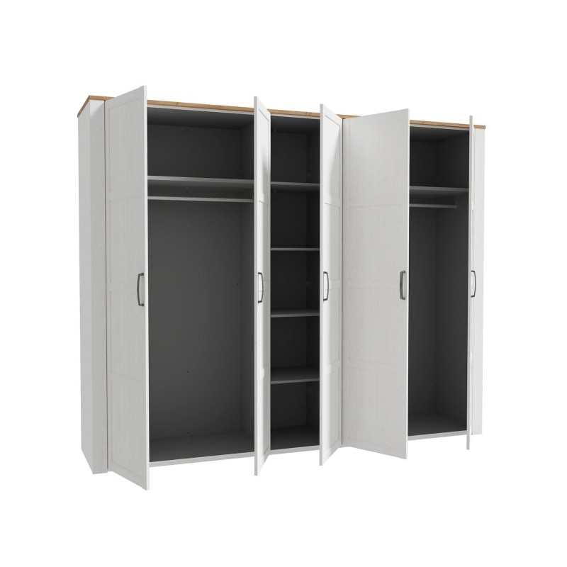 Szafa ubraniowa CHISBURY 270 cm biały | domowanie.pl