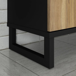 Szafka na buty 150 cm Quayle QXLK221L-M733 Czarny/Dąb Mauvella Meble Forte