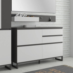 Szafka na buty 150 cm Quayle QXLK221L-M732 Grafit/Secret Grey Meble Forte