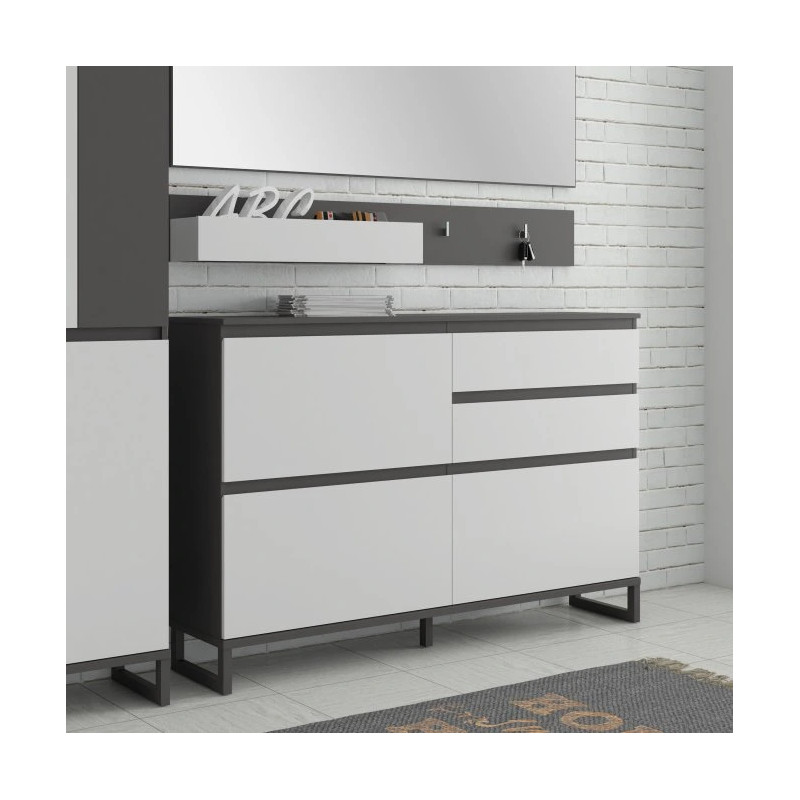 Szafka na buty 150 cm Quayle QXLK221L-M732 Grafit/Secret Grey Meble Forte