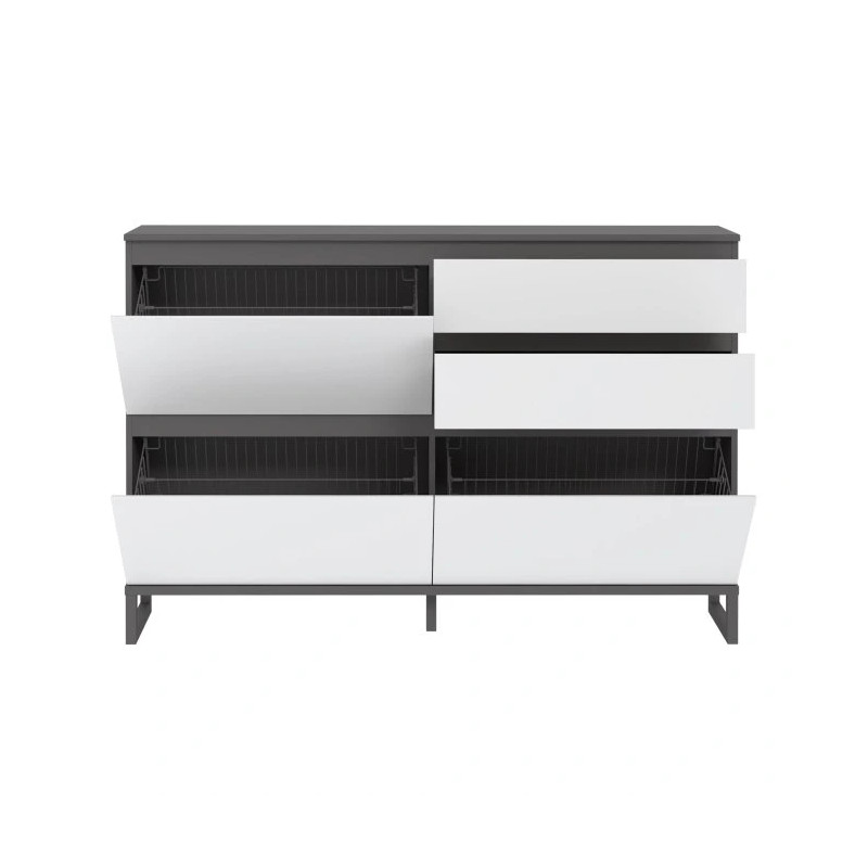 Szafka na buty 150 cm Quayle QXLK221L-M732 Grafit/Secret Grey Meble Forte