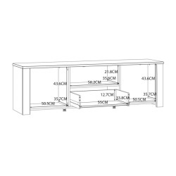 Szafka RTV 160 cm CHISBURY biały – Meble Forte