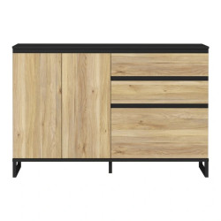 Szafka na buty 150 cm Quayle QXLK231L-M733 Czarny/Dąb Mauvella Meble Forte