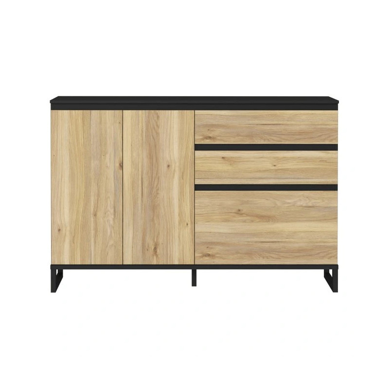 Szafka na buty 150 cm Quayle QXLK231L-M733 Czarny/Dąb Mauvella Meble Forte